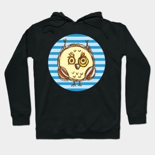 Hand Drawn Owl (Blue) Hoodie